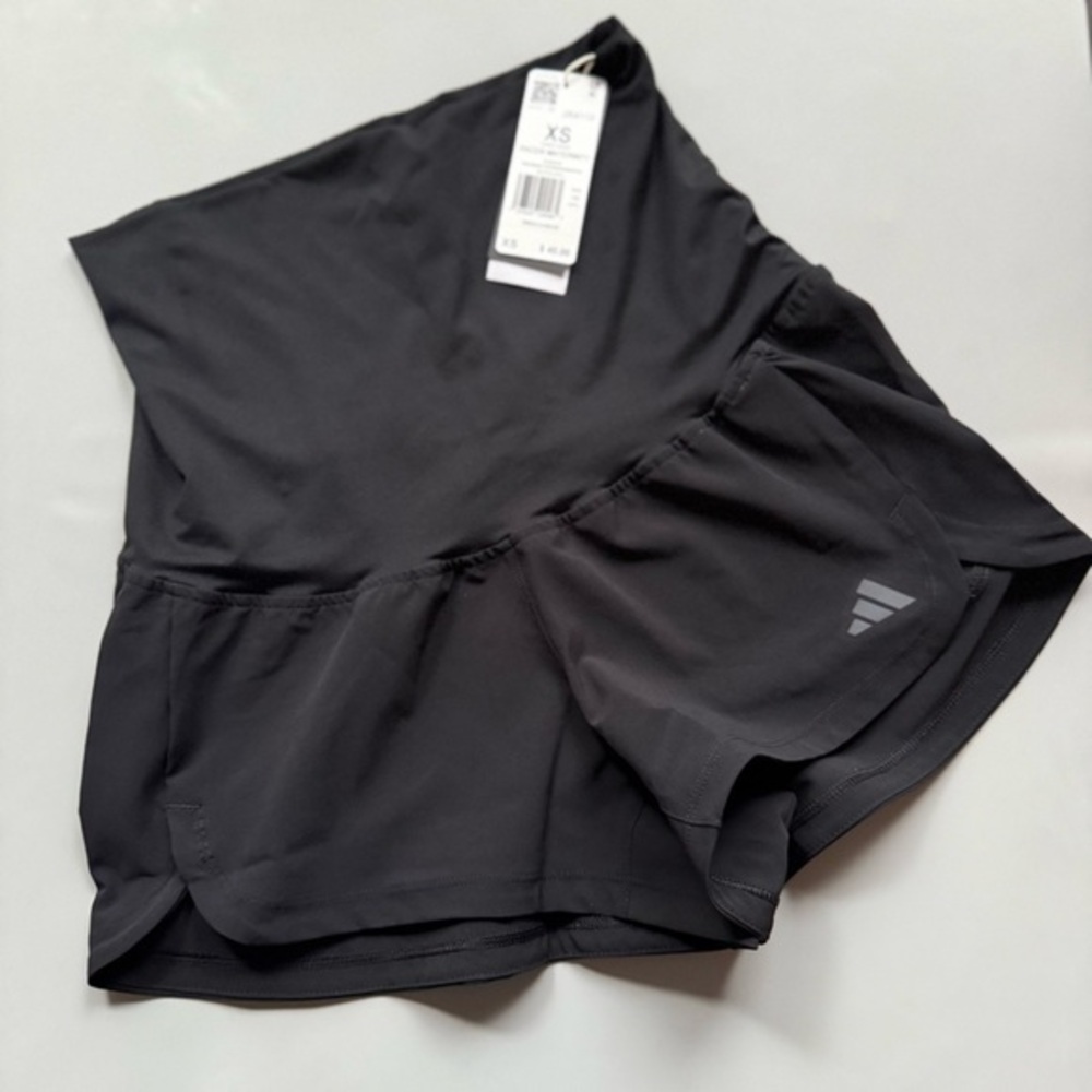 Adidas Pacer Maternity Shorts Women’s XS Black Climalite Athletic Running